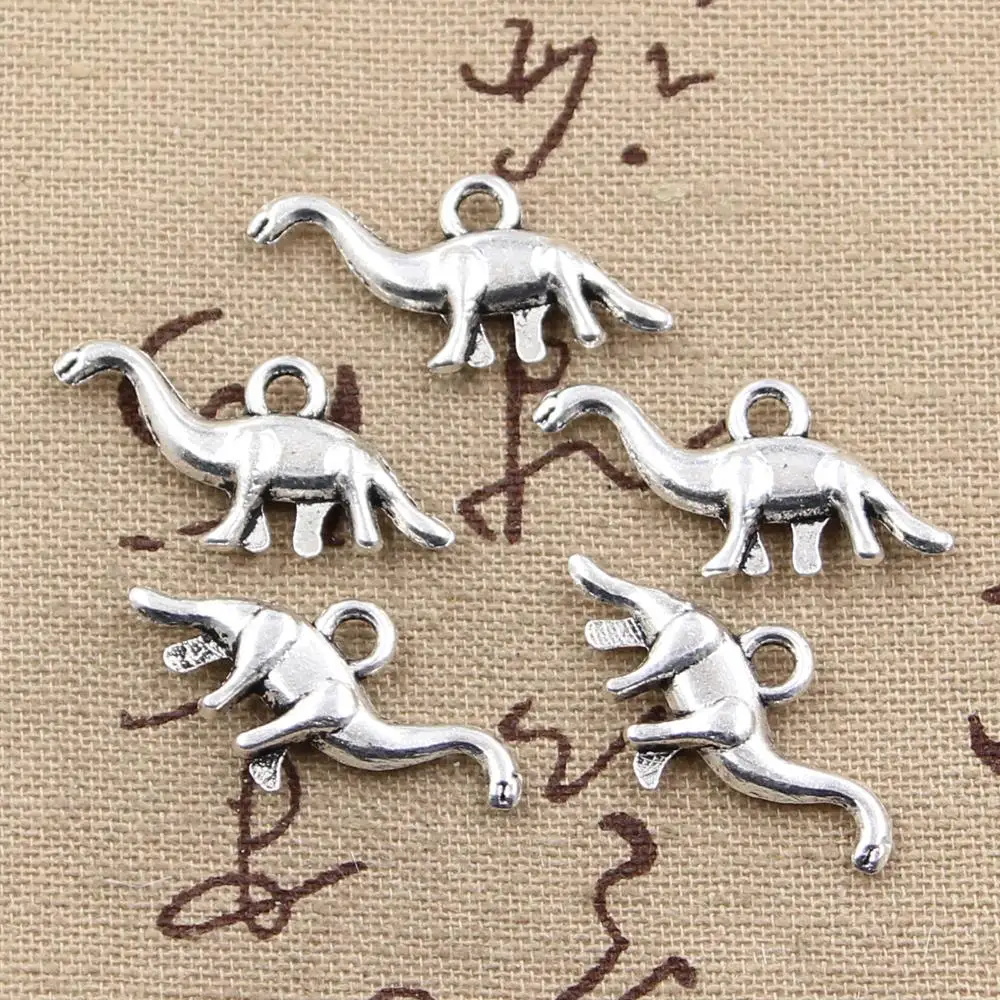 20pcs Charms Dinosaur Brontosaurus 27x12mm Antique Making Pendant fit,Vintage Tibetan Bronze Silver color,DIY Bracelet Necklace