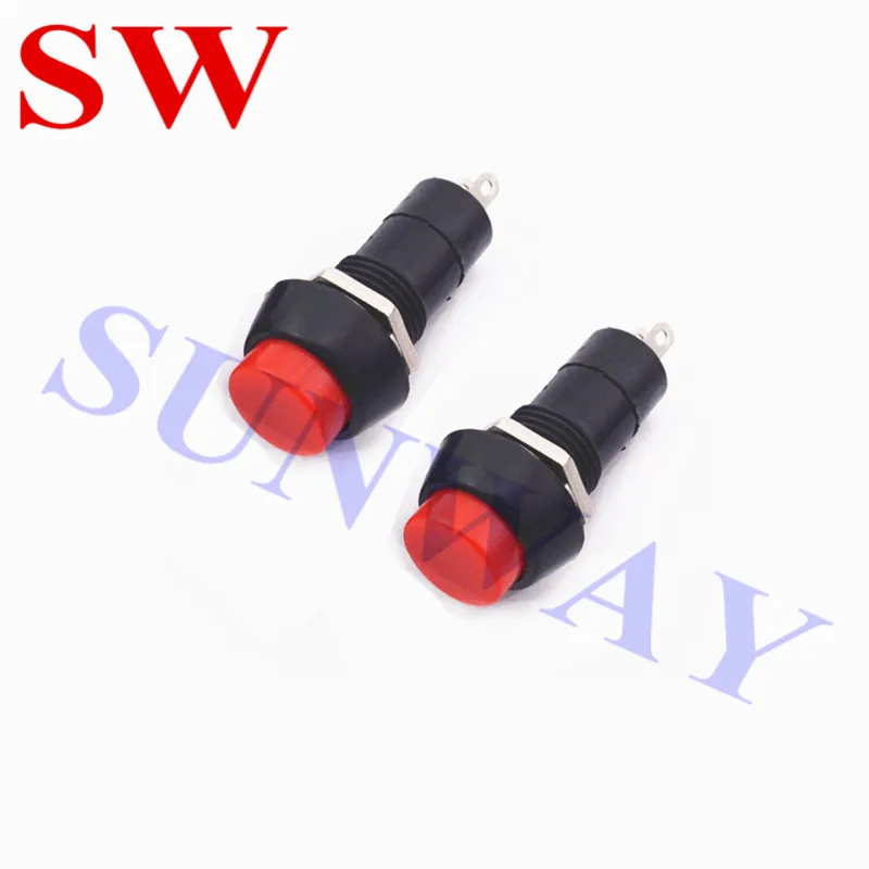 10 pz/lotto 12mm Push Button Switch Momentaneo 2 Terminali SPST Pulsante 12 v per la Macchina del Gioco di Galleria