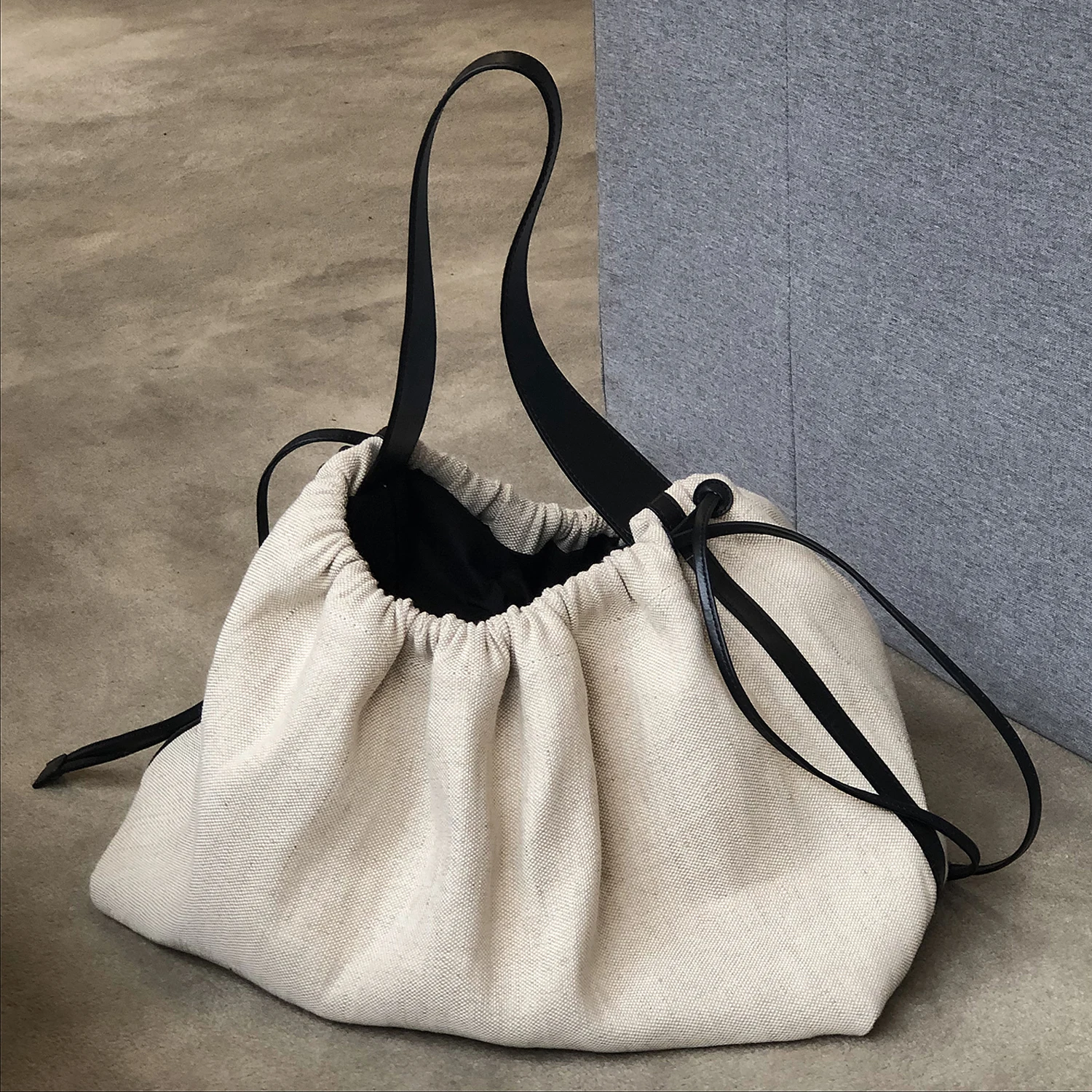 Nowa torba płócienna o dużej pojemności sztuka retro pojedyncza torba na ramię kobiety w stylu vintage prosta przenośna duża torebka z bawełnianej bielizny