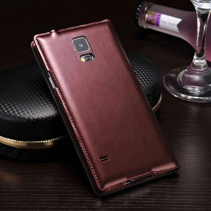 Flip Cover Leather Phone Case Smart View For Samsung Galaxy S5 SV S 5 G900A G900I G900F G900 G900H G900FD SM-G900F SM-G900H Case