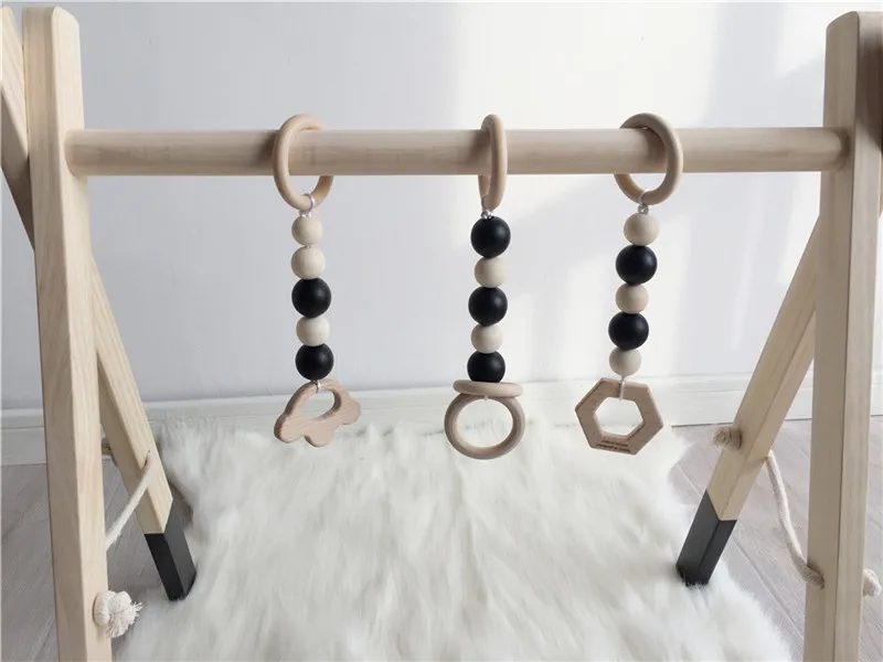 Modern Wooden Baby Gym With Accessories & Play Gym Toy Nursery Decor Sensory Toy Accessories Montessori Rattles Newborn Gifts