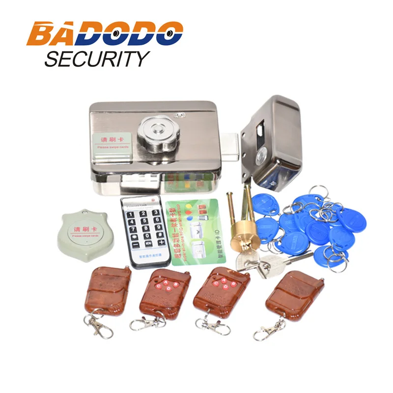 

Electronic RFID Gate Lock/Smart Electric Strike Lock Magnetic Induction Door Entry Access Control System y 15 tag remote control