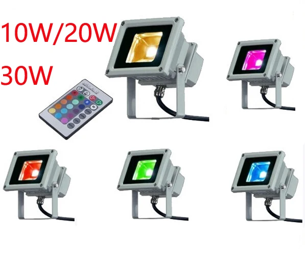 

10pcs/lot10w 20w 30w RGB White/Warm White led floodlight AC85-265v Waterproof outdoor light 10w COB flood light 3 years warranty