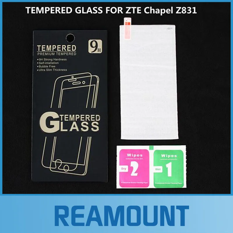 

300pcs Wholesale HD Clear Protective Film 0.3mm 2.5D Tempered Glass Screen Protector for ZTE Chapel Z831 with wipes