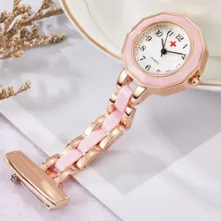 Reloj de bolsillo para mujer, nuevo diseño de moda, Pin de oro rosa y plata, broche colgante, Tabela, regalos