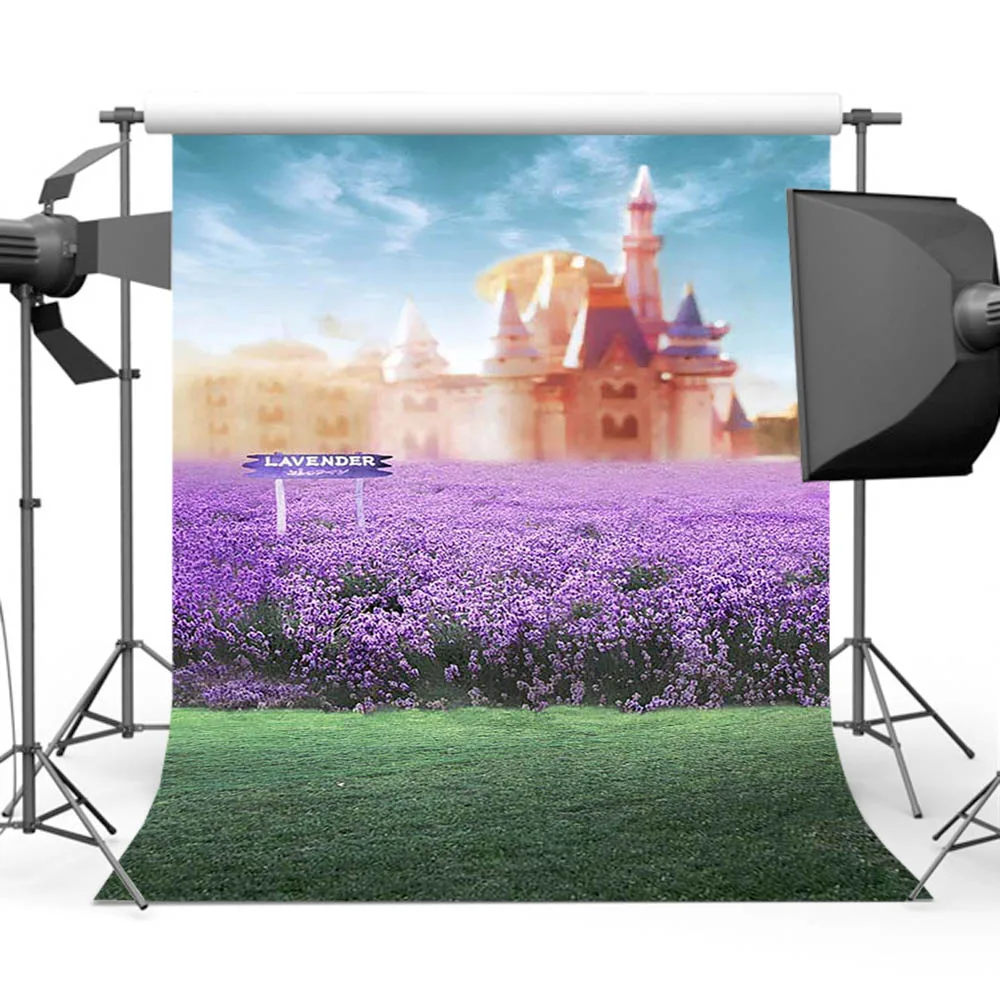 

Fantasy Lavender Backdrop for Photography Castle Photo Booth Background for Photographers Studio CM-5062