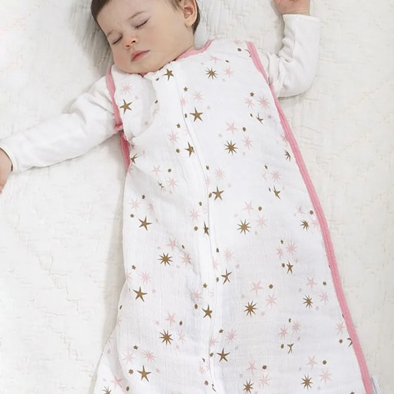 Baby Sleeping Bags 100% Muslin Cotton Aden Anais Thin Sleeping Bag For Summer Bedding Baby Bebe Sacks Sleepsacks 12-18Months