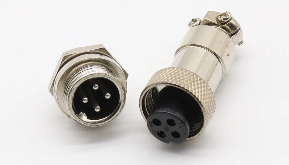 Connettore GX12-2 2pin 12mm Maschio/femmina - Per Pannelli, Audio, Luci, Progetti Elettronici
