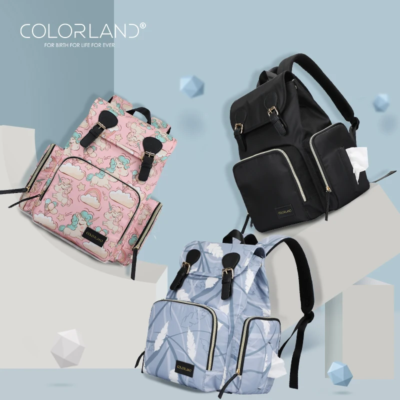 

COLORLAND Multi-function Mommy Bags Diaper Bag Mummy Backpacks Nappy Bags Waterproof Fashion And Durable Large Capacity