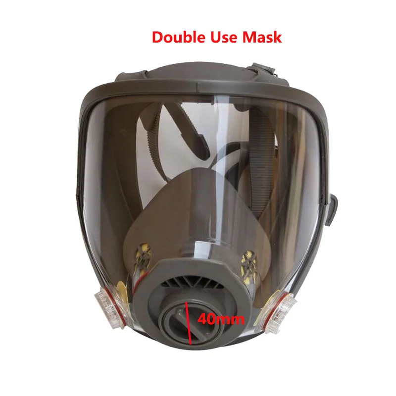 2 In 1 New Industry Painting Spraying Gas Mask Samilar For 6800 Gas Mask Full Face Facepiece Respirator With Hose Tube 40MM