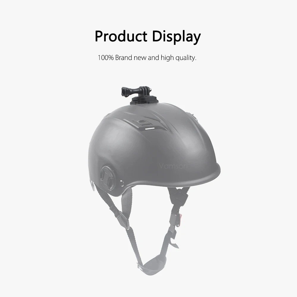 Vamson for GoPro 8 7 6 Accessories Helmet 360 Degrees Rotation Mount with Sticker For GoPro Hero 5 4 3+ SJ4000 for YI 4K VP111