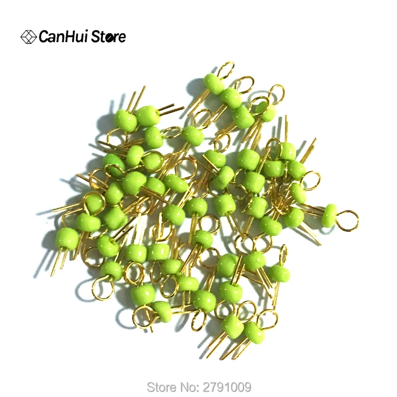 300PCS Six colors*50 PCB Board Test Beads Points Gold Plated Ceramic  Loop  Circuit  Test Needle Test Ring White Black Red Blue