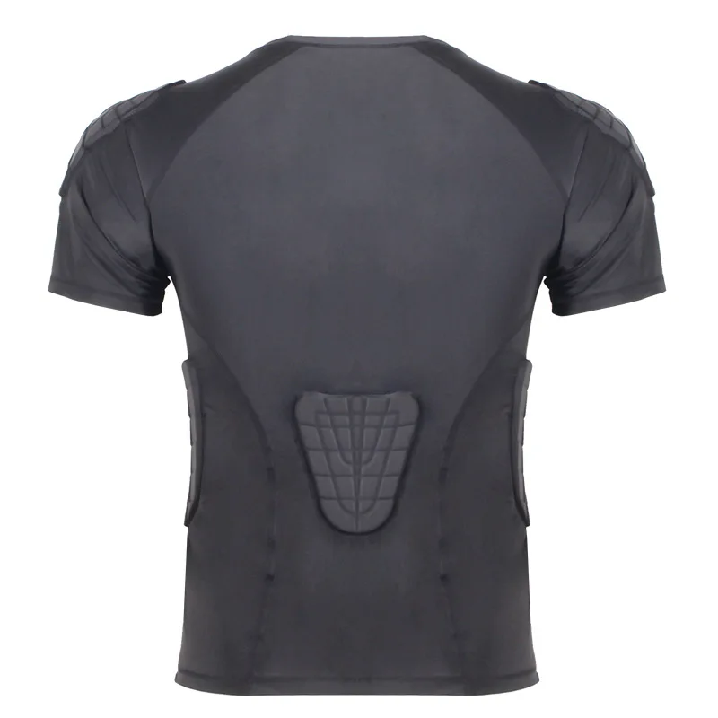 Padded Compression Shirt Chest Protector Undershirt for Football Soccer Paintball Shirt Protective Gear Chest Rib Guards