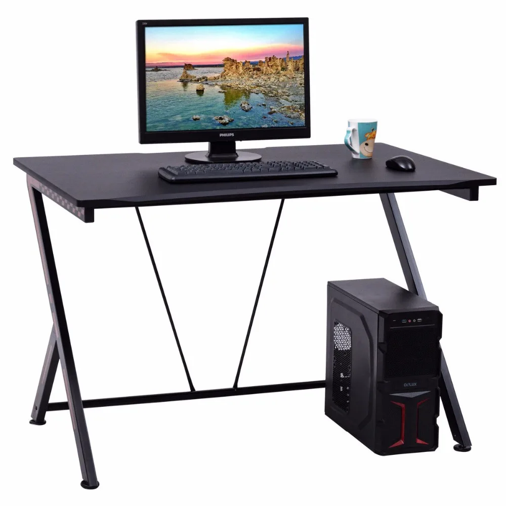 Giantex Gaming Desk Computer Desk PC Laptop Table Workstation Home Office Ergonomic New Computer Desk HW56320