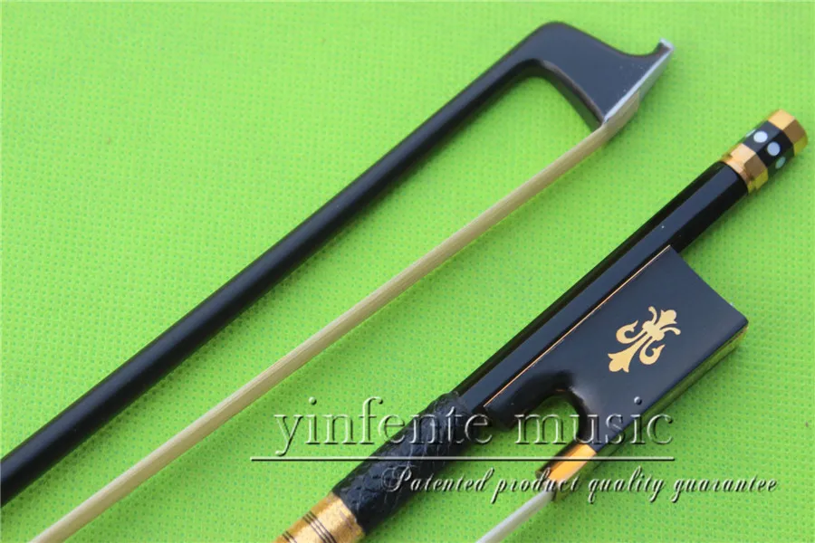 

XHT-0062 # new one 4/4 Violin Bow black Carbon Fiber Fine Sliver String High Quality