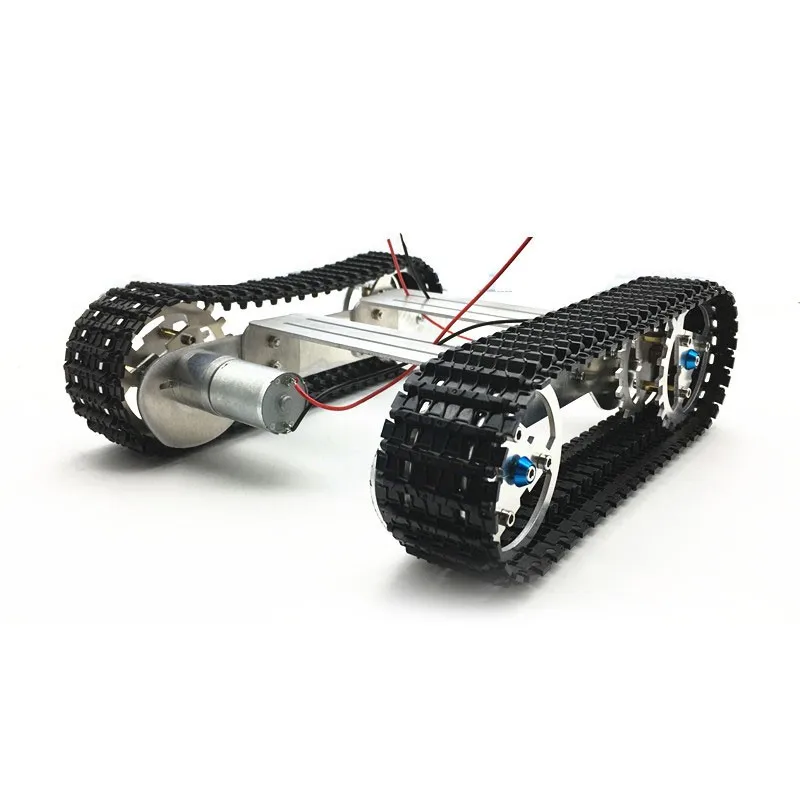 Thanksbuyer Aluminium Platform Damping Metal Tank Robot Chassis Creative DIY Crawler for Arduino