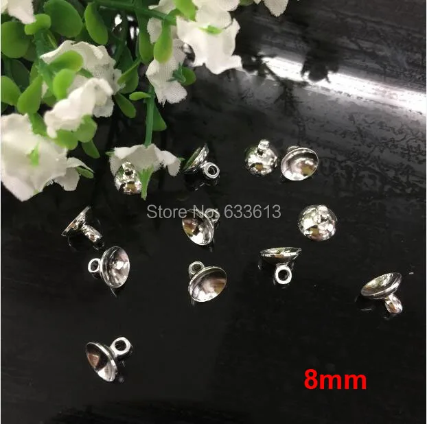 Free ship!!! 500pcs/lot 8mm bronze / silver / gold color to choose cap pendant connector bead cap, jewelry accessory