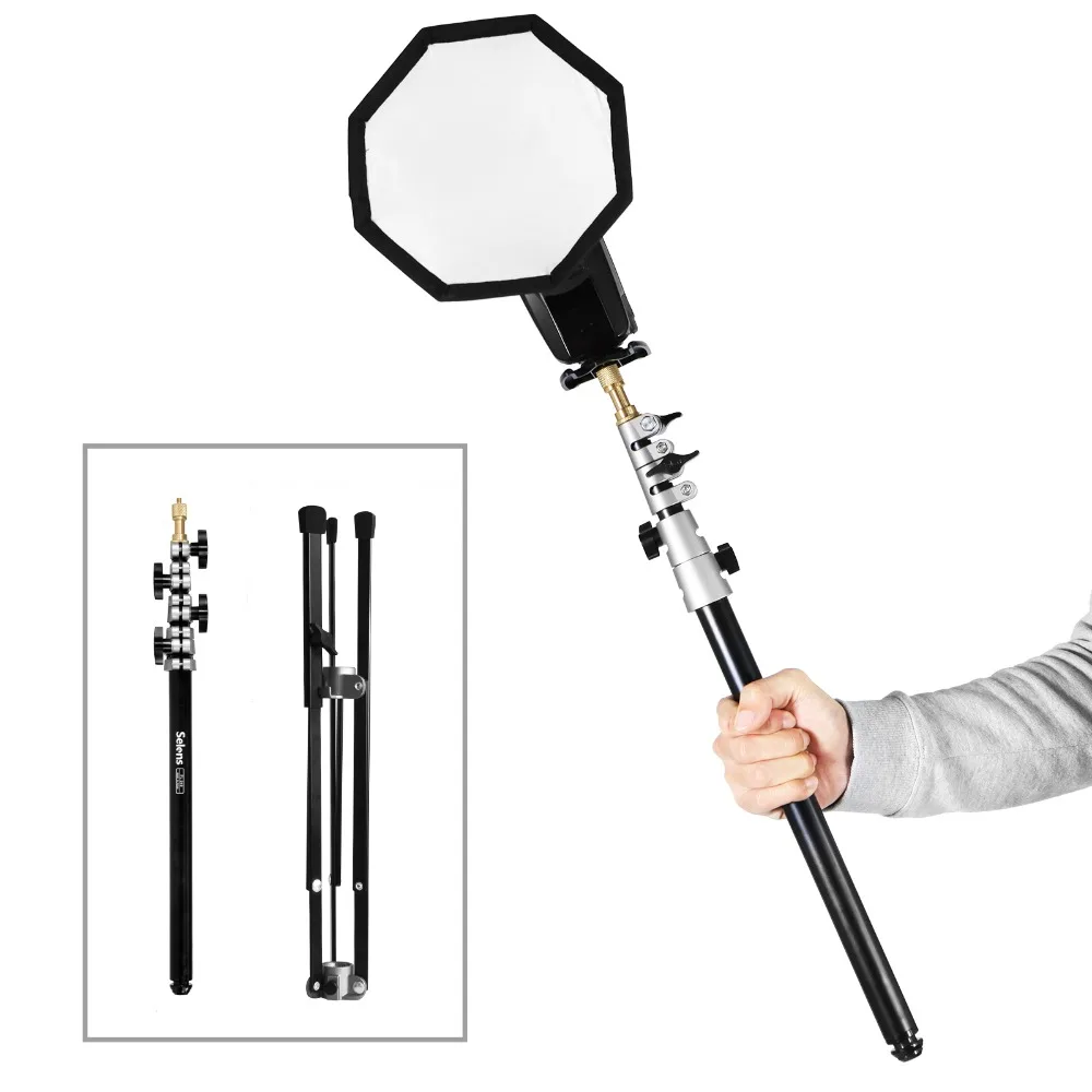 240cm Photography Light Stand Studio Photo Stand Photo Studio Aluminum Reverse Folding photographic Light Stand Tripod