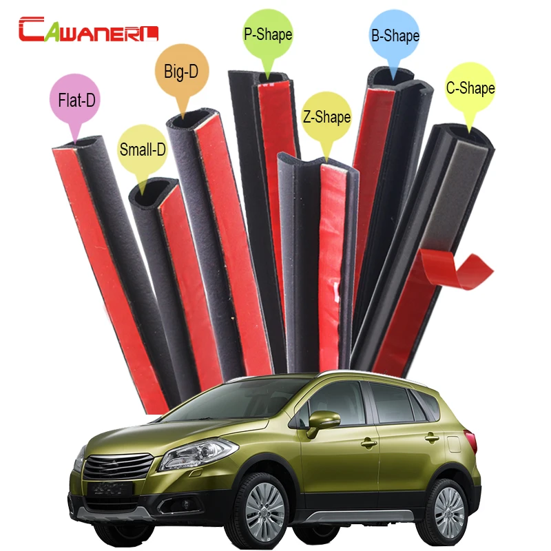 

Cawanerl Car Rubber Sealing Strip Kit Seal Edge Weatherstrip Noise Insulation Self-Adhesive For Suzuki XL7 S-Cross SX4 Vitara