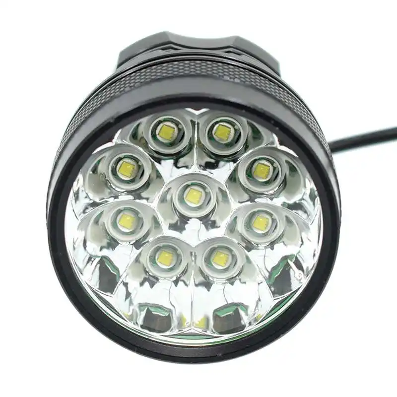 Bicycle Flashlight 10000LM 9x XML T6 LED Ultra Fire Front Bicycle Light DC 3 Modes head Light Bike Lamp Back Tail Light