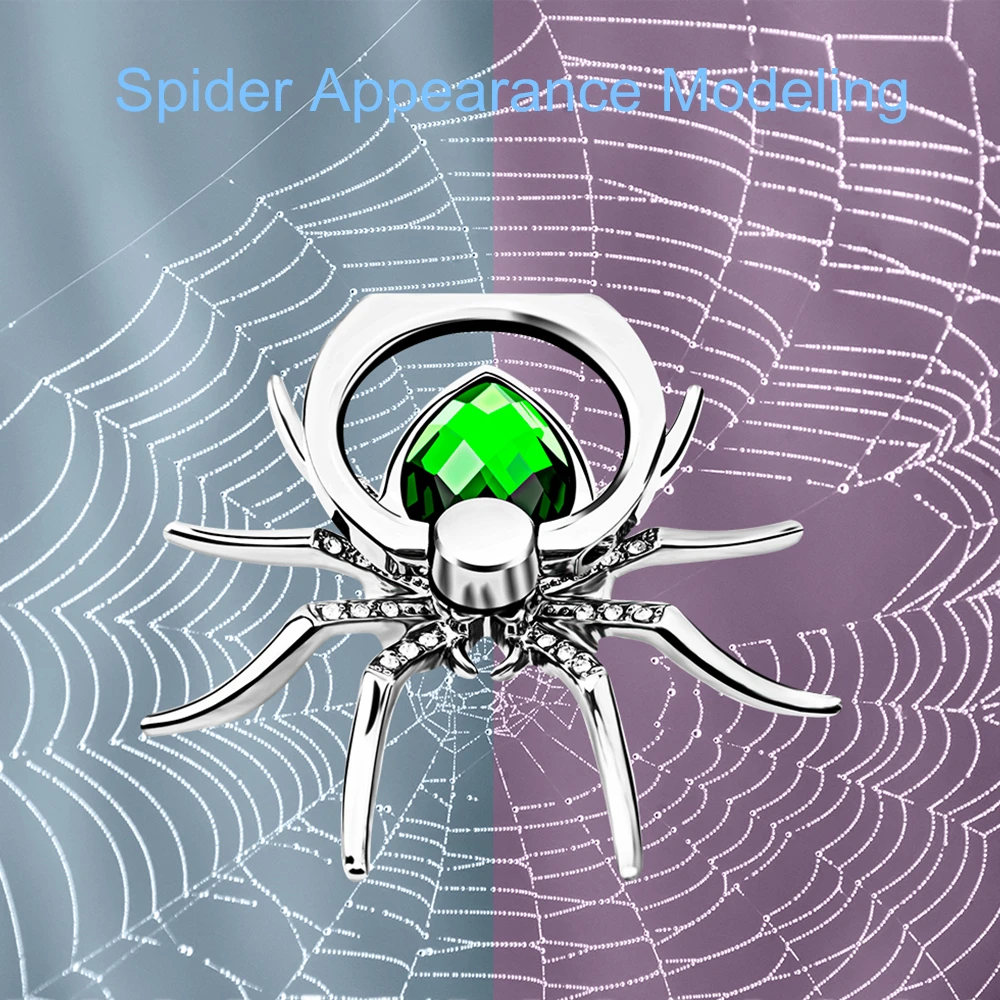 Finger Ring Holder For Cell Phone Ring 360 Rotate Universal Mobile Phone Stands Metal Spider Bling