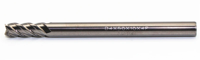 2 Chiếc HRC65 Gốm Kim Loại Endmill 4Mm 6Mm 4F-D1.0x50 1/1.5/2/ 3/ 4/5/6Mm Kim Loại Gốm Đầu Phẳng Cấp Nhà Máy Chế Biến Cao xay