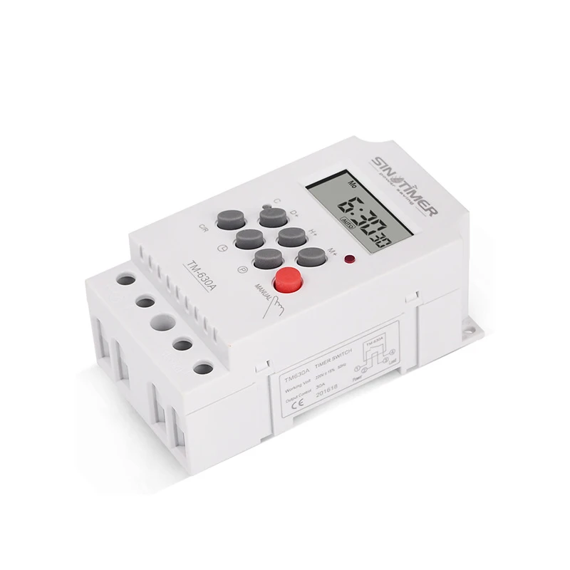 12V DC Input 7 Days Programmable 24hrs MINI TIMER SWITCH Time Relay Output Load High Power 30A