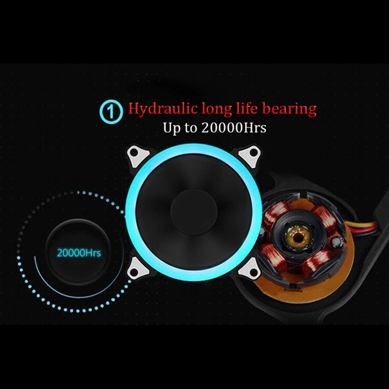 NEW 12 models multicolor RGB Case circle Cooling cpu led Fan 120mm 12cm RGB LED Ring For Computer Cooler water cooler Radiator