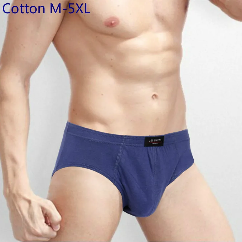

4PCS M-5XL men's cotton panty breathable briefs large size and medium waist panties suitable for men in spring and summer