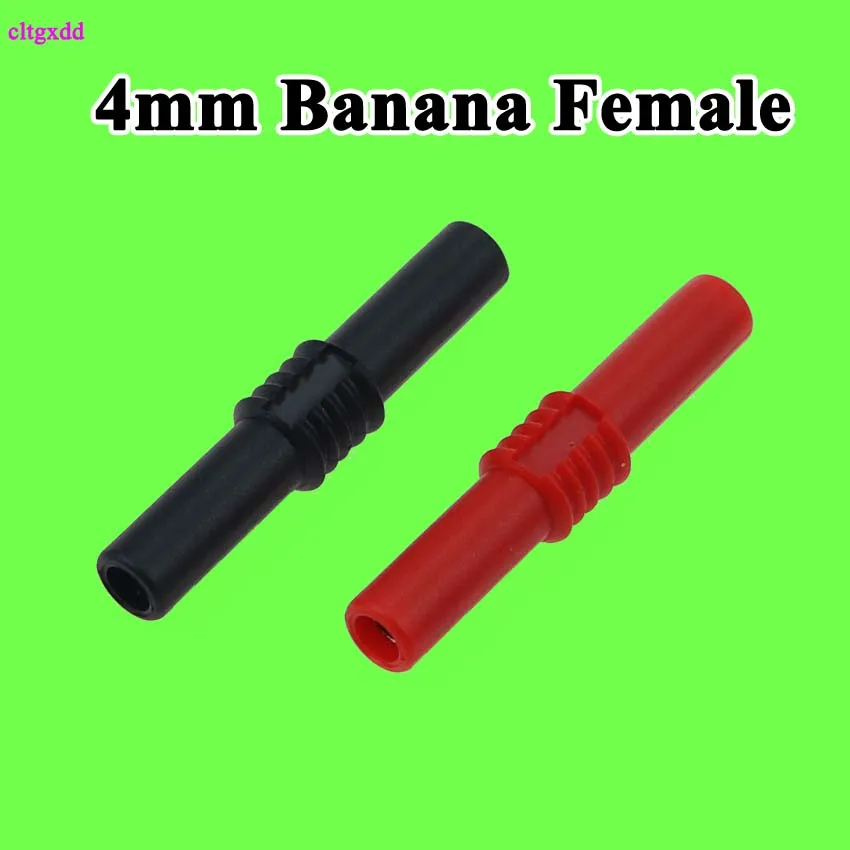 

Cltgxdd 1pcs 4mm Banana Jack Female to Female Adapter Coupler Connector Insulated Banana Plug Connectors