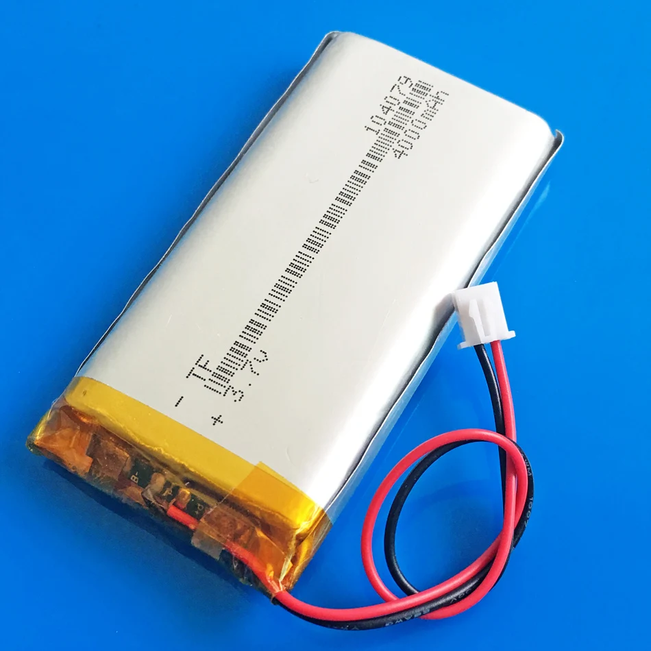3.7 فولت 4000 مللي أمبير بطارية ليثيوم ليبو بوليمر قابلة للشحن 104079   + JST XHR 2.54 مم 2pin لبنك الطاقة للكمبيوتر اللوحي GPS DVD PAD