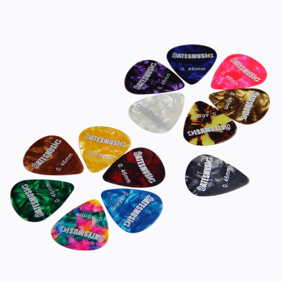 100 pcs/lot Bass Guitar Picks Smooth ABS Alice AP-100P 0.46mm Plectrums Guitar Accessories Musical Instrument BATESMUSIC