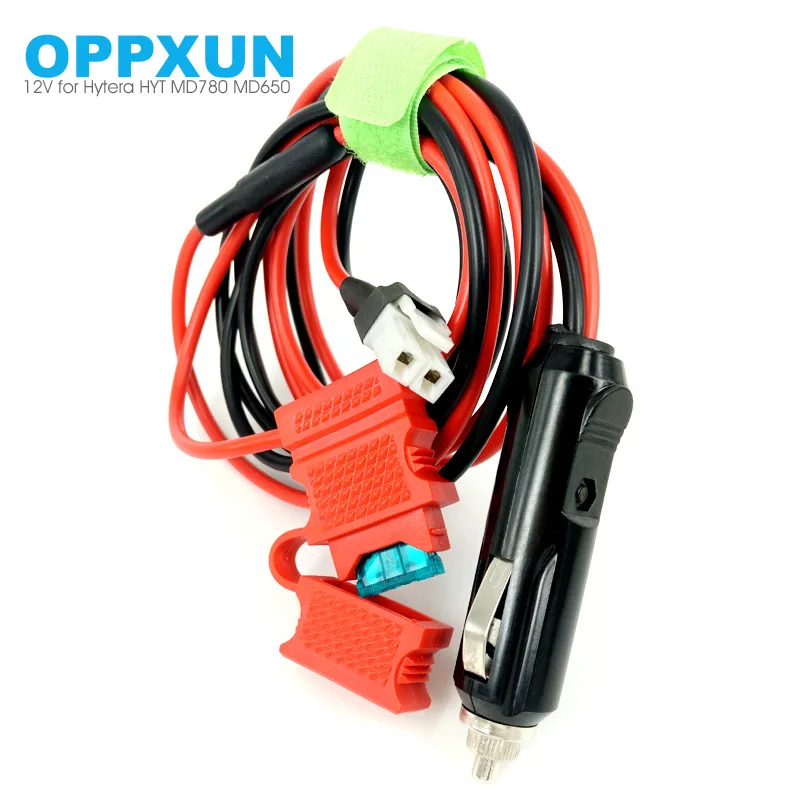 12V Power Cable Cord for Hytera Car Radio HYT MD780 MD650 Mobile Radio With Fuse Cigarette Lighter Plug