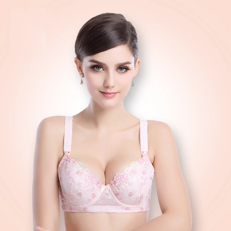 Emotion Moms Free Shipping 100% Cotton Plus Size Cups Push Up Gather Fashion Lace Maternity Bra Breastfeeding Nursing Underwear