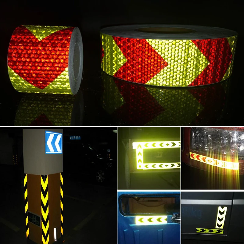 

5cmx50m Reflective Stickers Adhesive Tape For car Safety Warning Stickers car Accessories