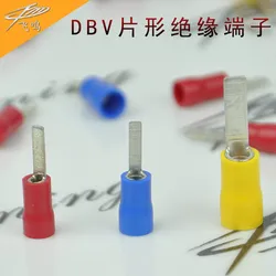 DBV1.25-10 DBV1.25-14 DBV2-10 DBV2-14 DBV5.5-10 Insulated Blade Terminals Cable Lug PVC Sleeve Insulated Pin Terminals Connector