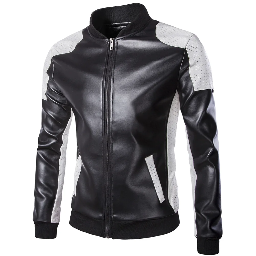 2019Herobiker Classical Motorcycle Jacket Men Vintage Retro Casual PU Leather Jacket Punk Windproof Biker Motorcycle Moto Jacket