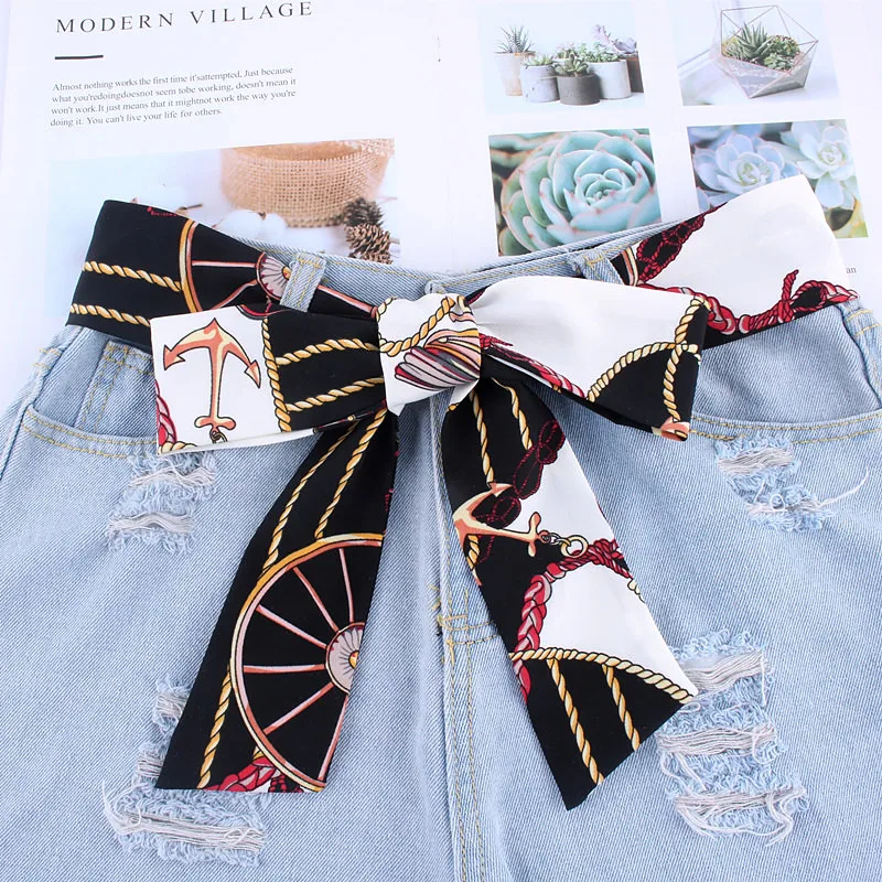 fashion fabric belts for women korean skinny scarf shirt ribbon waist rope girdle for dresses female ladies waistband straps