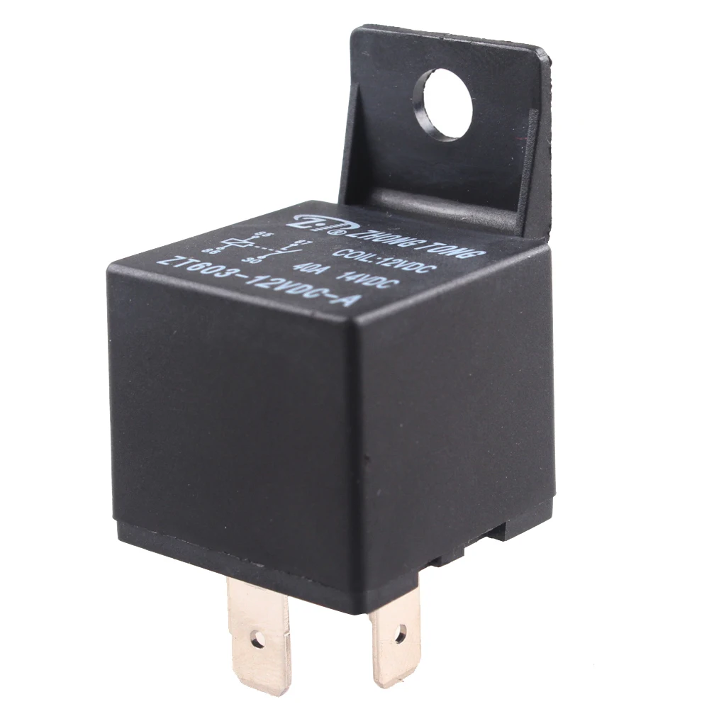 EE support  5 X Car Truck Auto Automotive DC 12V 40A 40 AMP SPST Relay Relays 4 Pin 4P diagnostic-tool Car Styling