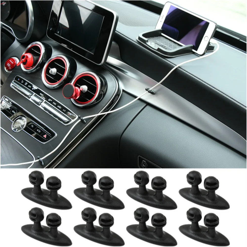 8x Car Charger Line USB Cable Clip Accessories Sticker For Peugeot 307 308 407 206 207 3008 406 208 2008 508 408 306 301 106 107