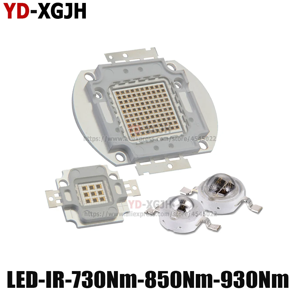 Hot IR High Power LED Chips 3W 5W 10W 20W 30W 50W 100W 730Nm 850Nm 940Nm for Emitter Diode COB integrated Matrix Light Beads