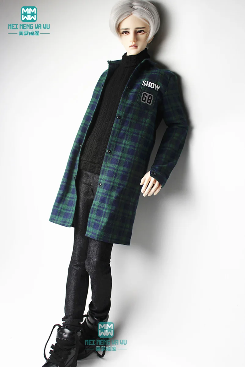 

BJD doll clothes fits bjd uncle fashion t-shirt plaid shirt coat