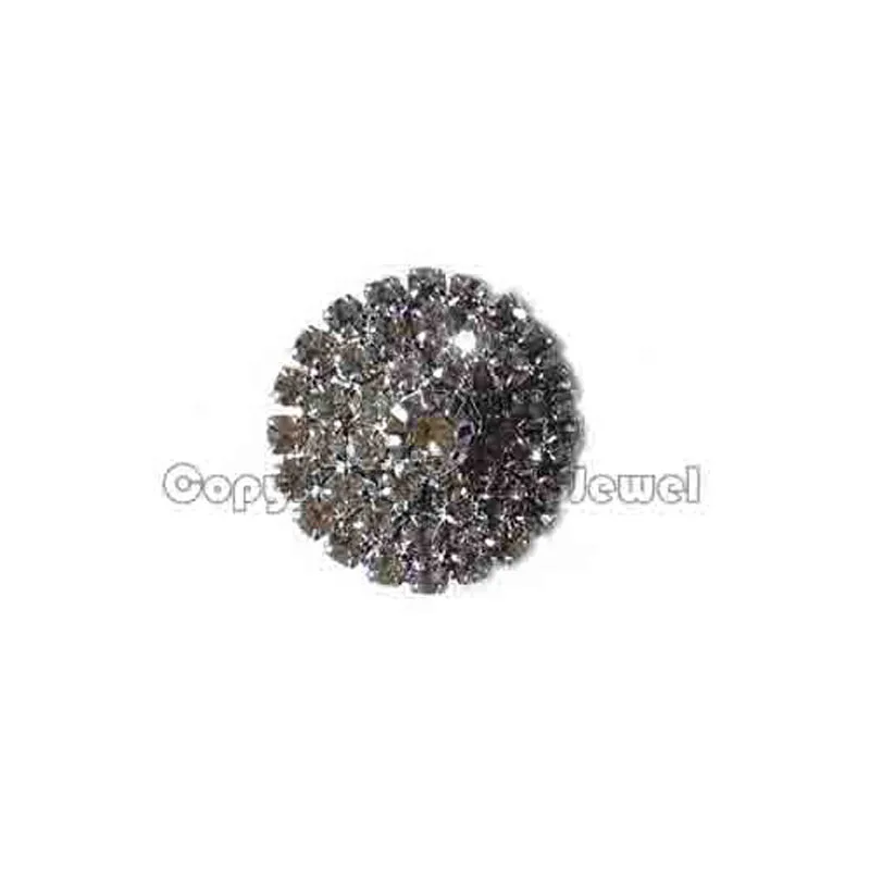 New 20mm mini arched rhinestone circle charm shank costume garment buttons ornament accessories 30pcs x