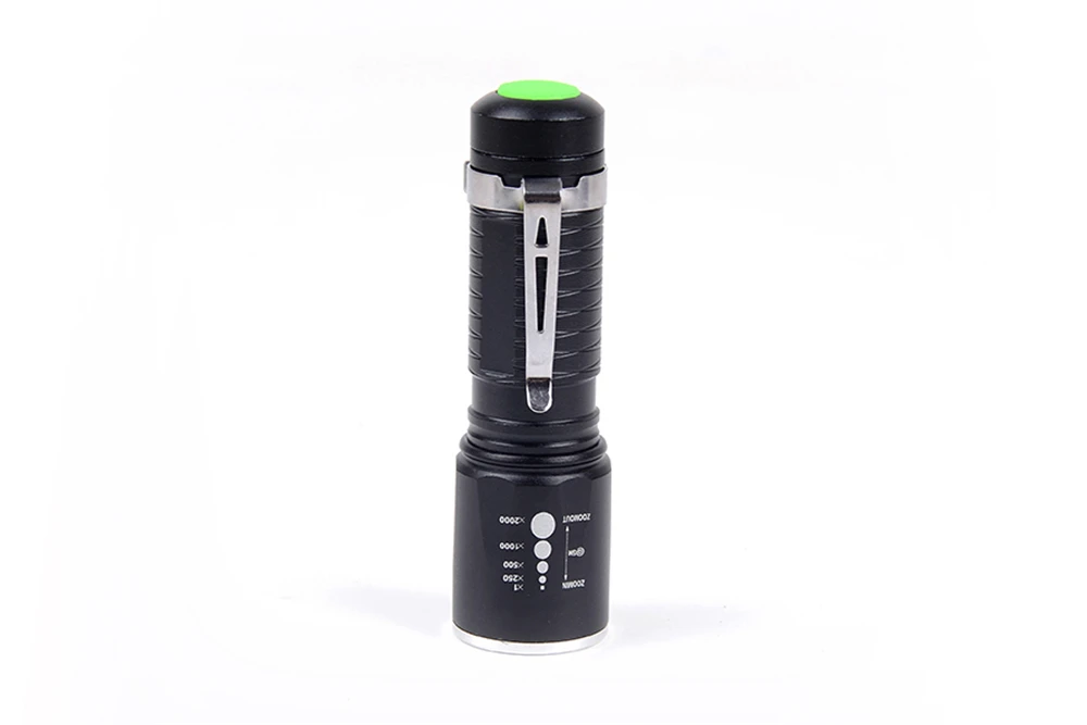 Powerful Zoomable Flashlight 8000Lumens 5 Modes Waterproof Torch Tactical Flashlight Aluminum 18650 or AAA Battery