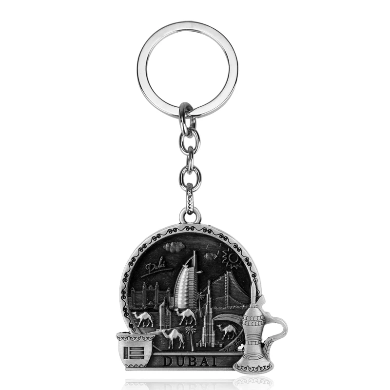 New Arrived Fashion Jewelry Dubai De La Tour Hotel Arabia Keychain For Bag Car Keychain Zinc Alloy Accessories Women Men Gift