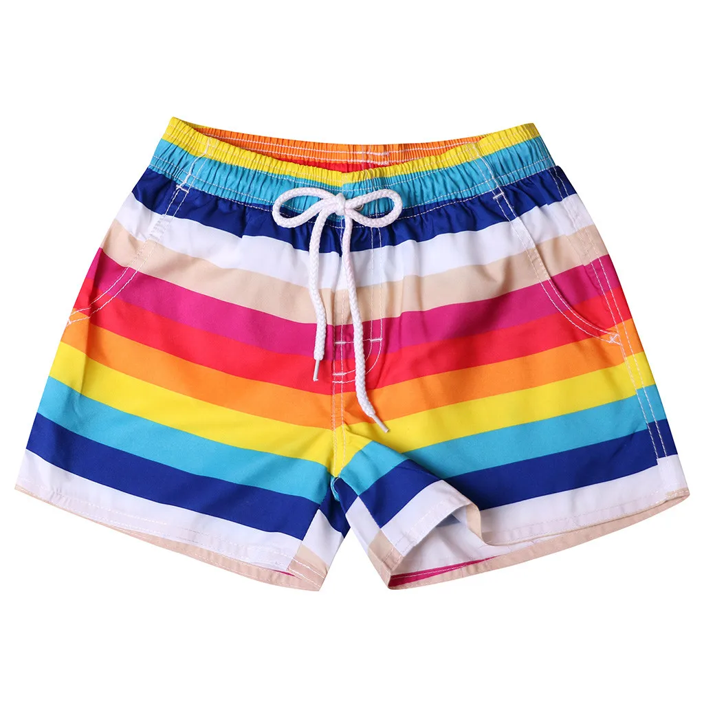 

Women's rainbow sports shorts women Quick Dry Surfing Running Swimming shorts women Casual pantalones cortos mujer