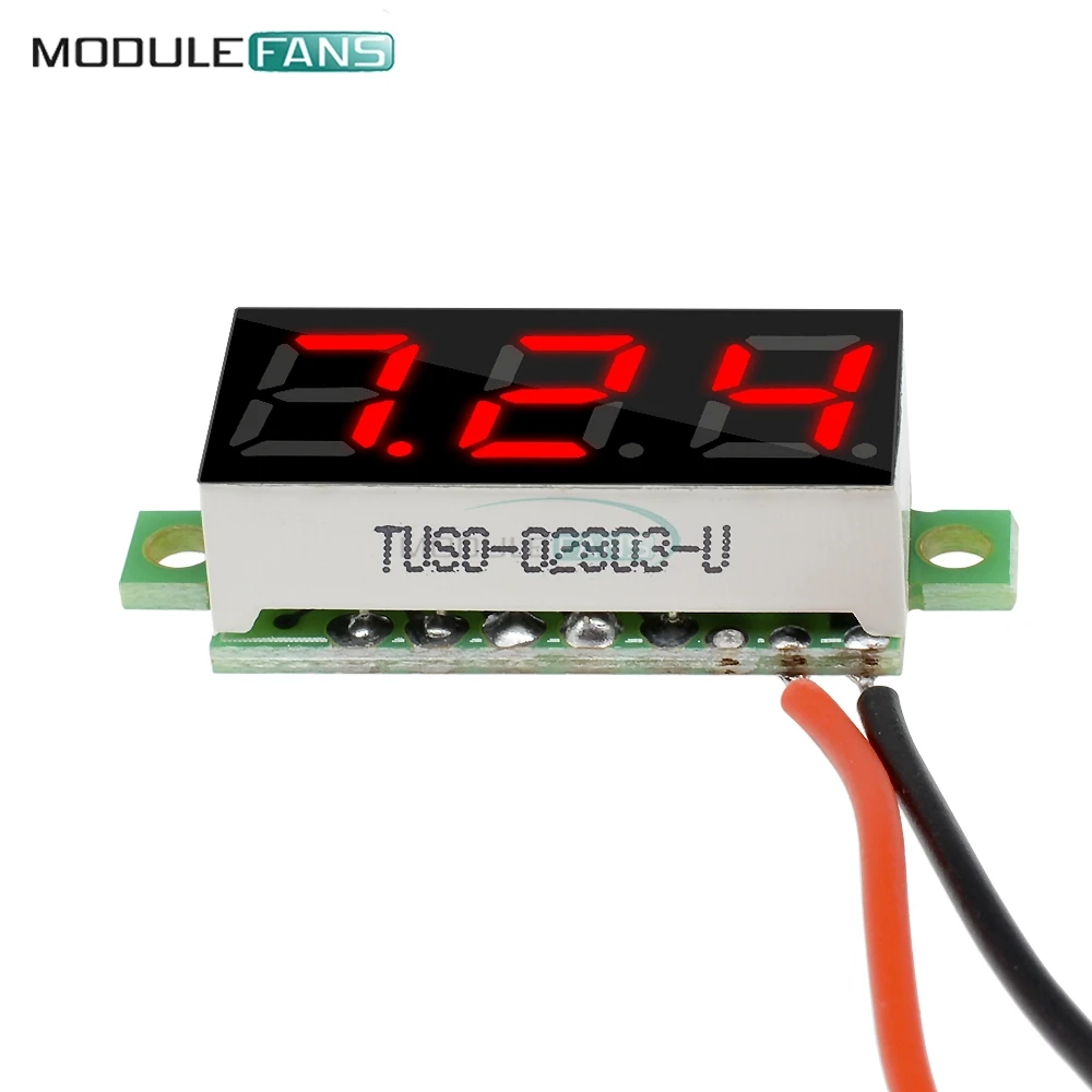 ROT 0,28" 0,28 Zoll Super Mini Digital LED Auto Voltmeter Spannung Volt Panel Meter Batterie Monitor Modul Board DC 3,5V-30V – Detail 5