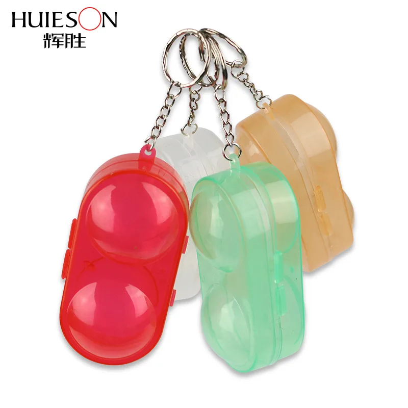 

Huieson Table Tennis Ball Container Box Hard Plastic Case Ping Pong Ball Storage Box with Keychain Table Tennis Accessories Gift