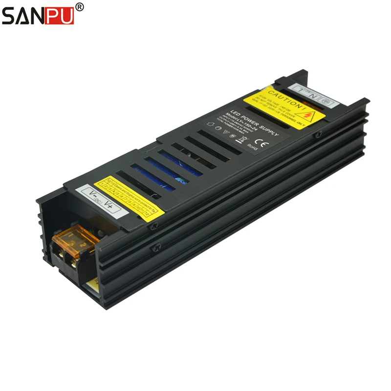 

220V AC-DC 24V 6A DC LED Power Supply 150W LED Driver 24 Volt Constant Voltage LEDs Lighting Transformer Converter 24VDC Black