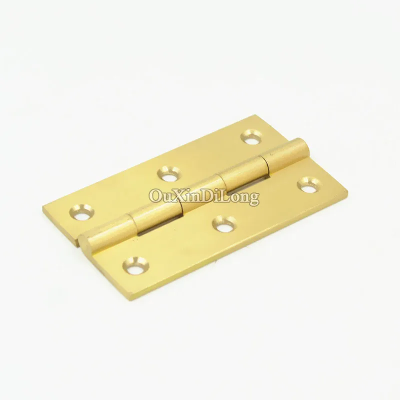 

High Quality 4PCS 3Inch Solid Brass Cupboard Cabinet Door Folding Butt Hinges Drawer Hinge Furniture Accessories